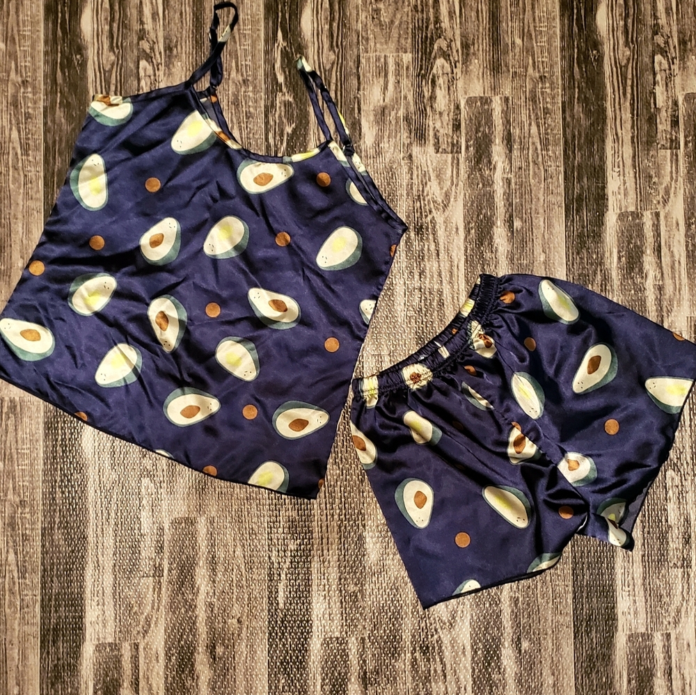 NWOT Shein Avocado PJ Set